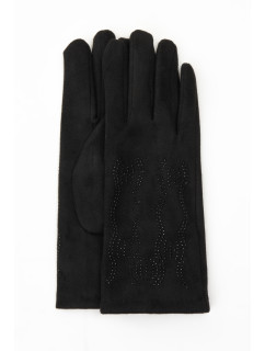 Monnari Rukavice Dámské rukavice s kamínky Black