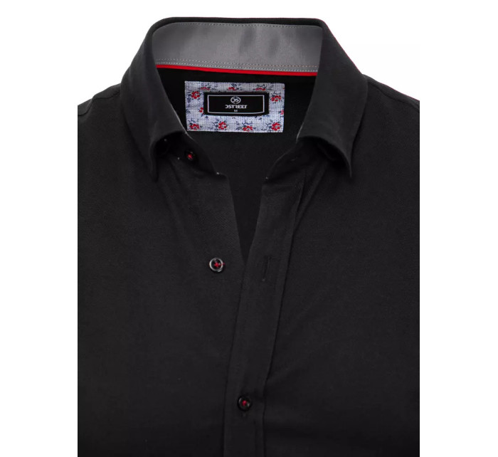 Pánská elegantní černá košile Dstreet DX2328