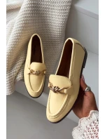 Dámské loafersy s ozdobným detailem – žluté Rosynne