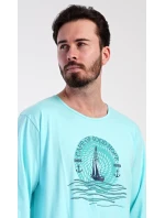 Pánská noční košile s dlouhým rukávem Jachting Pánská noční košile s dlouhým rukávem Jachting