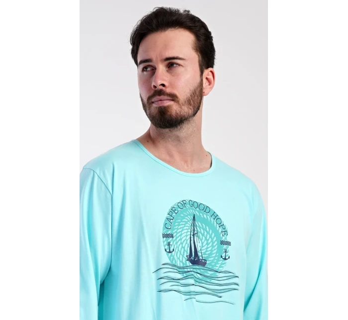 Pánská noční košile s dlouhým rukávem Jachting Pánská noční košile s dlouhým rukávem Jachting