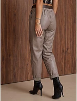 Spodnie damskie woskowane z paskiem fango FashionStreet UY3145 Spodnie damskie woskowane z paskiem fango FashionStreet UY3145