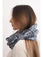 Komin dámský vlněný měkký melírovaný zimní šátek KN25 šedý+jeansový Komin dámský vlněný měkký melírovaný zimní šátek KN25 šedý+jeansový