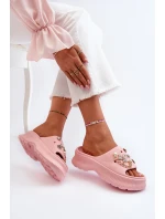 Dámské Pěnové Žabky S Ozdobami Růžové model 21653110 - Boto Dámské Pěnové Žabky S Ozdobami Růžové model 21653110 - Boto