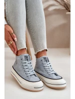 Zateplené Dámské Tenisky Na Platformě Eko Kůže Big Star model 21669567 Modré - Big Star Shoes Zateplené Dámské Tenisky Na Platformě Eko Kůže Big Star model 21669567 Modré - Big Star Shoes