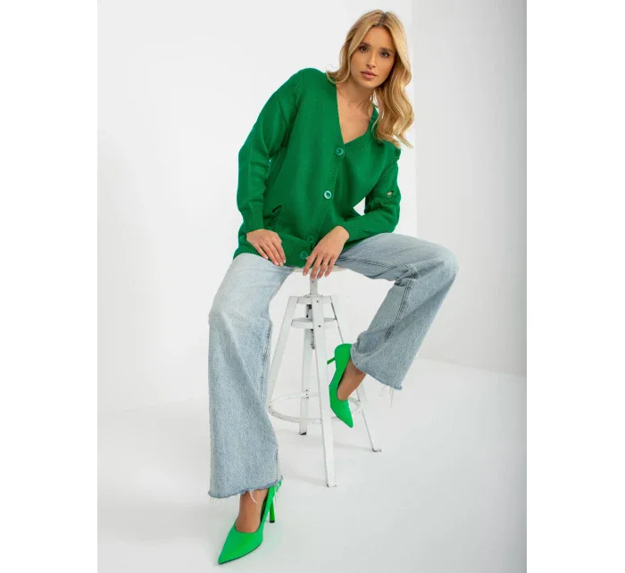 Dámský kardigan LC SW model 18140194 zelená - FPrice