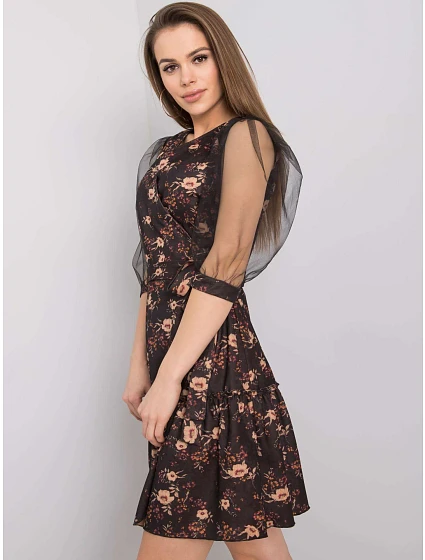 Šaty LK SK model 14842366 černá a béžová - FPrice