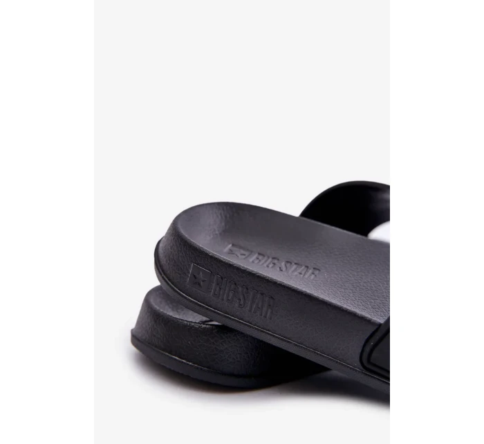 Pánské Pantofle S Logem Big Star Černé Pánské Pantofle S Logem Big Star Černé