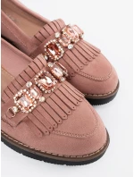 Výborné  mokasíny růžové dámské bez podpatku