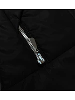 Volná bunda s odepínací kapucí Vaston black-melange (SJ218-036#) Volná bunda s odepínací kapucí Vaston black-melange (SJ218-036#)
