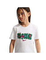 Dětské tričko Nike Sportswear, bílé, IM9534, velikost 100 Dětské tričko Nike Sportswear, bílé, IM9534, velikost 100