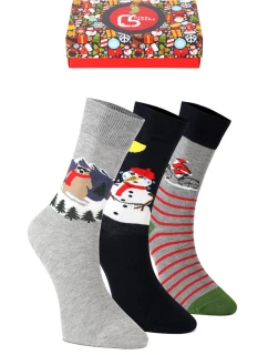 Vánoční unisex ponožky na – set 3 mix barev model 21772716 - K-Fashion