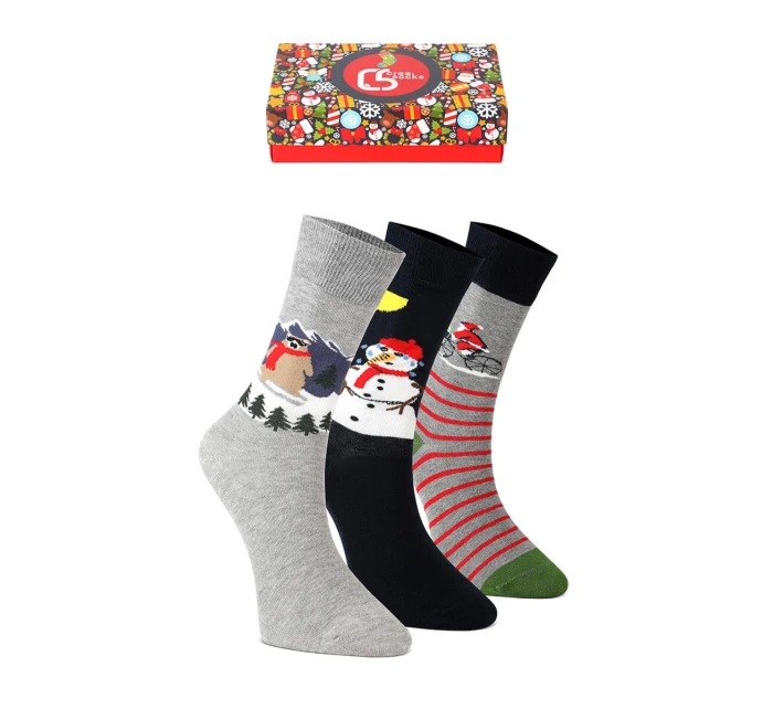 Vánoční unisex ponožky na – set 3 mix barev model 21772716 - K-Fashion Vánoční unisex ponožky na – set 3 mix barev model 21772716 - K-Fashion