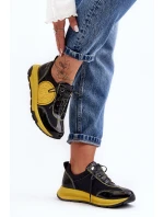 Dámské kožené sportovní boty Maciejka 06295-01 černá a žlutá