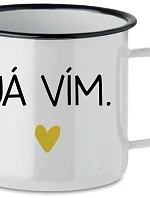 JÁ VÍM. - bílý plecháček 350 ml