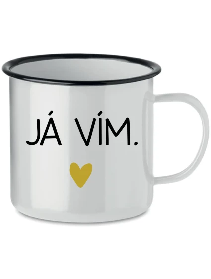 JÁ VÍM. - bílý plecháček 350 ml