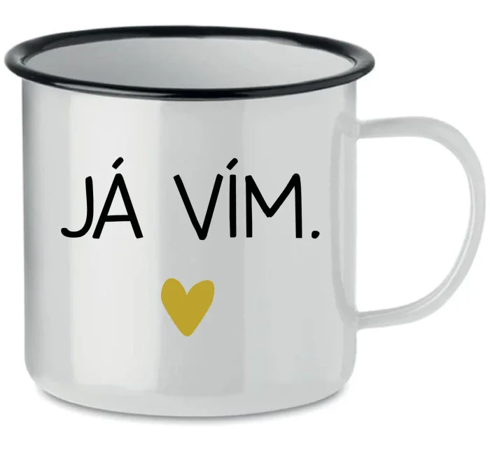 JÁ VÍM. - bílý plecháček 350 ml