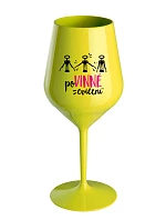 POVINNÉ CVIČENÍ - žlutá nerozbitná sklenice na víno 470 ml