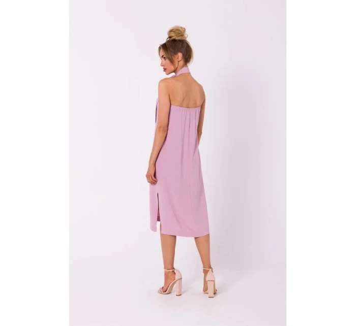 Krepové šaty M736 lila - Moe