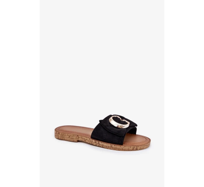 Dámské pantofle M578 Černá s hnědou - Step in style