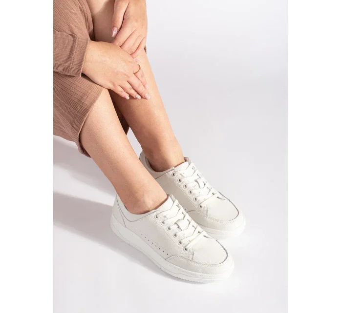 Módní tenisky bílé dámské platforma Módní tenisky bílé dámské platforma