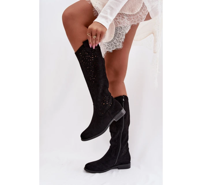 Ažurové kozačky  model 224440 Step in style