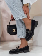 Dámské mokasíny s plochou podrážkou LOFINKA black FashionStreet ZY0798