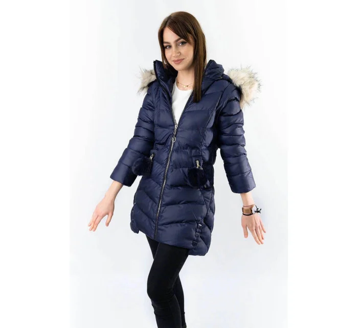 ZIMOWA KURTKA DAMSKA Z  GRANATOWA model 21241952 - SPEED.A