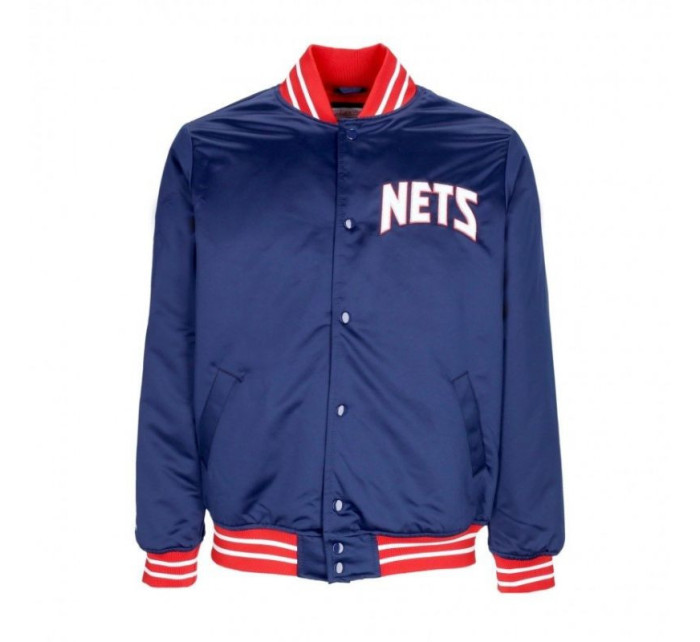 Mitchell & Ness NBA Heavyweight Satin Jacket New Jersey Nets OJBF3413-NJNYYPPPNAVY pánské