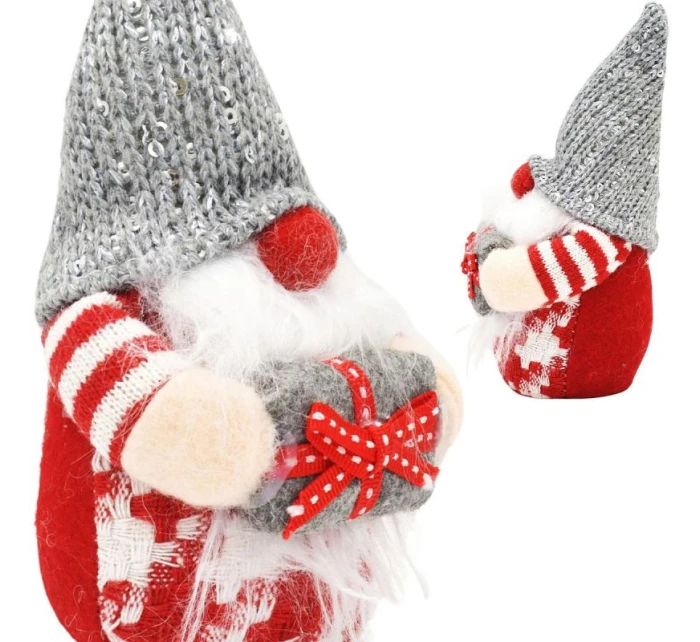 DEKORATIVNÍ TRPASLÍK 15CM ŠEDÝ CHLAPEC