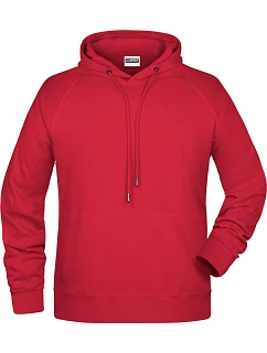 Pánská raglánová mikina s kapucí 02. red model 22435167 - Daiber