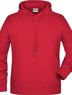 Pánská raglánová mikina s kapucí 02. red model 22435167 - Daiber