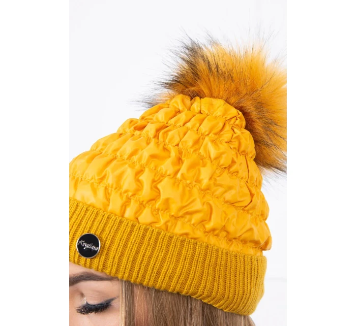 Čepice model 18743584 hořčice - K-Fashion Čepice model 18743584 hořčice - K-Fashion