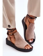 Zazoo 2743 Semišové sandály na klíně Beige Zazoo 2743 Semišové sandály na klíně Beige