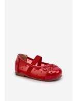 Dětské balerínky s mašlí červené model 21663173 - Boto