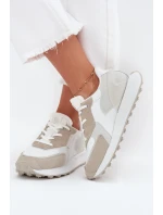 Dámské Kožené Sneakersy Big Star model 21705953 HiPoly System Bílé - Big Star Shoes Dámské Kožené Sneakersy Big Star model 21705953 HiPoly System Bílé - Big Star Shoes