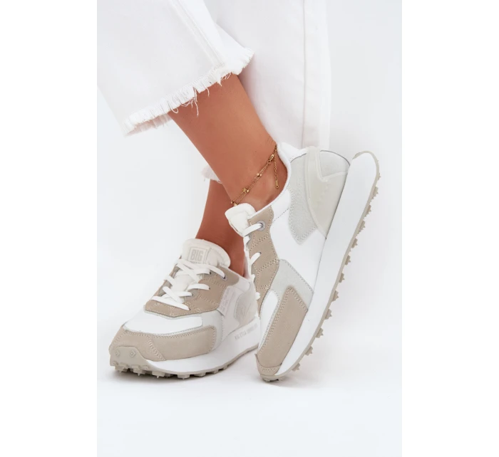 Dámské Kožené Sneakersy Big Star model 21705953 HiPoly System Bílé - Big Star Shoes Dámské Kožené Sneakersy Big Star model 21705953 HiPoly System Bílé - Big Star Shoes