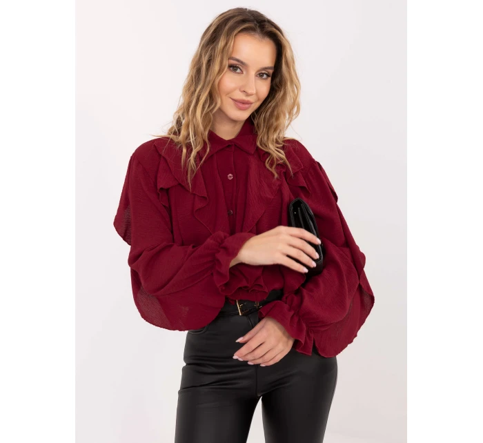 Koszula MI KS model 21757388 bordowy - FPrice