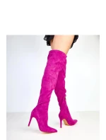 Dámské vysoké kozačky na jehlovém podpatku AX-123 Fuchsie - COMER Dámské vysoké kozačky na jehlovém podpatku AX-123 Fuchsie - COMER