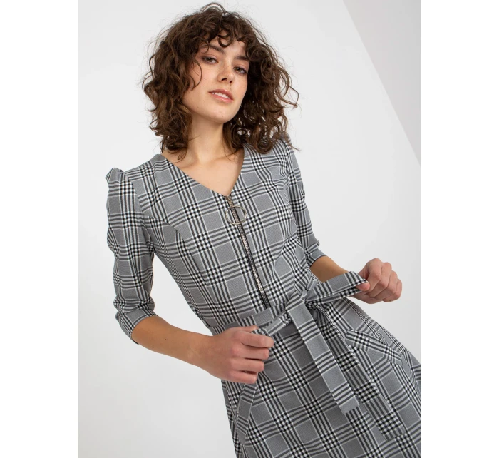 Sukienka LK SK model 21110905 biało czarny - FPrice