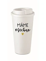 MÁME VŠECHNO - bílý termohrnek 475 ml