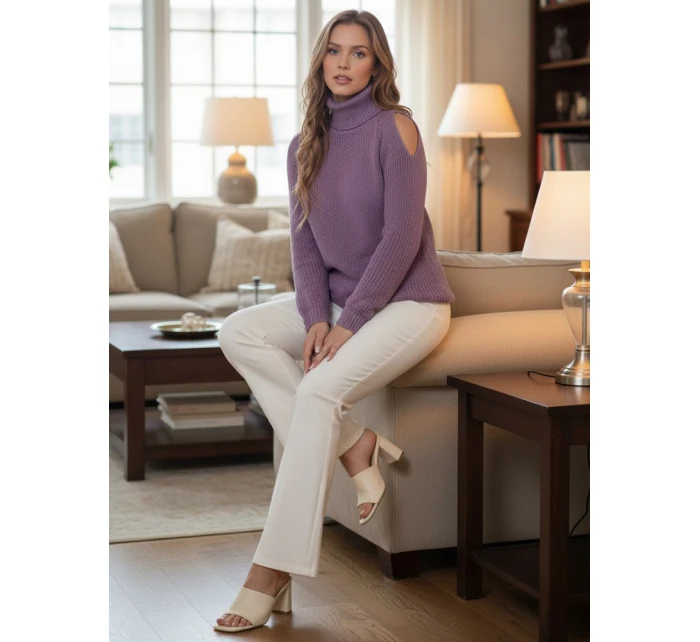 Dámský svetr lila model 21982756 - Dstreet