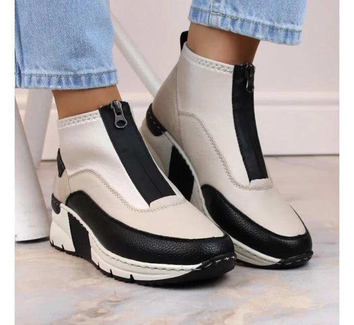 Rieker W RKR608 béžová kotníčková obuv