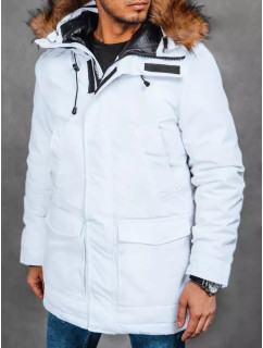 Pánská zimní bunda s kapucí, bílá model 19869873 - Dstreet