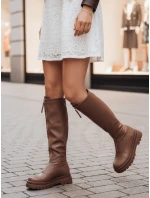 Dámské boty na platformě hnědé FashionStreet ZY1320 Dámské boty na platformě hnědé FashionStreet ZY1320