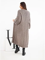 Dámský dlouhý model 22353169 kardigan bez zapínání se širokým rukávem fango - K-Fashion Dámský dlouhý model 22353169 kardigan bez zapínání se širokým rukávem fango - K-Fashion