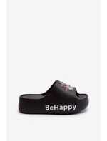 Lehké Dámské Žabky na Hrubé Podrážce s Medvídkem Pianové Černé Serefina Lehké Dámské Žabky na Hrubé Podrážce s Medvídkem Pianové Černé Serefina