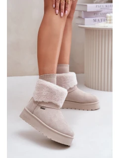 Sněhule na platformě s kožíškem Big Star model 21676120 Světle béžové - Big Star Shoes