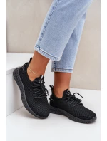 Síťované Nazouvací Sportovní Boty Dámské Černé model 21683372 - Boto Síťované Nazouvací Sportovní Boty Dámské Černé model 21683372 - Boto