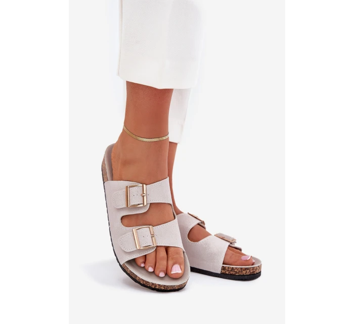 Dámské sandály se zlatými a šedé model 21703238 - Boto